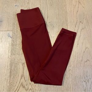 Carbon38 diamond compression full length burgundy legging